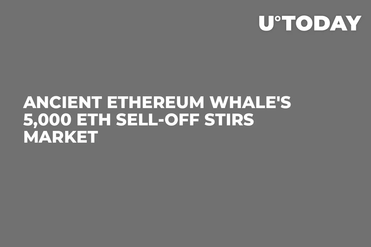 Ancient Ethereum Whale's 5,000 ETH Sell-off stirs market
