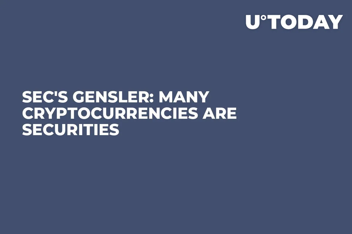 SEC's Gensler: Many Cryptocurrencies Are Securities