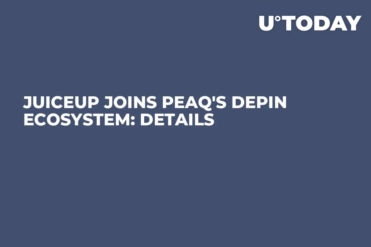 JuiceUp joins peaq's DePIN Ecosystem: Details