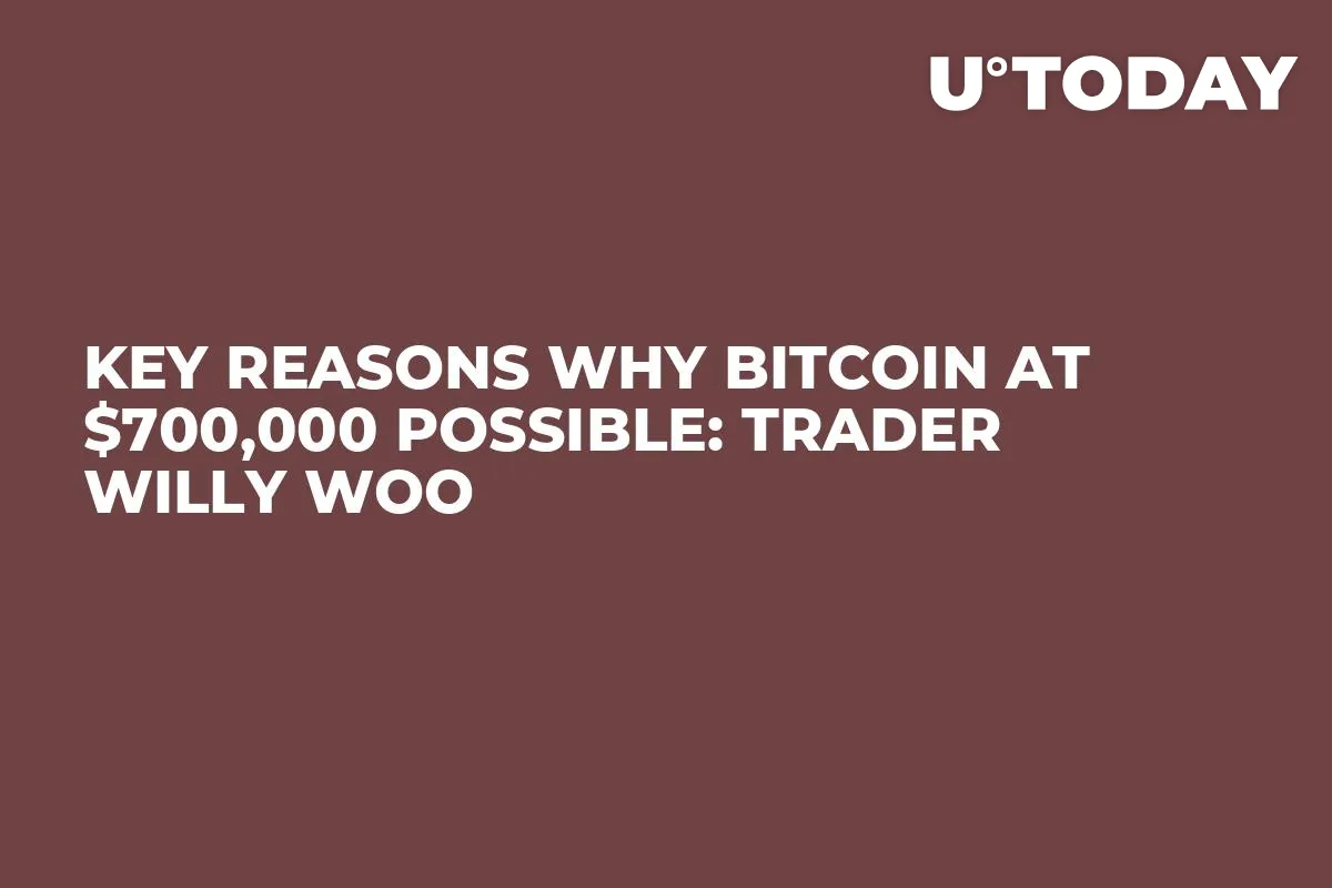 Key Reasons Why Bitcoin at $700,000 Possible: Trader Willy Woo