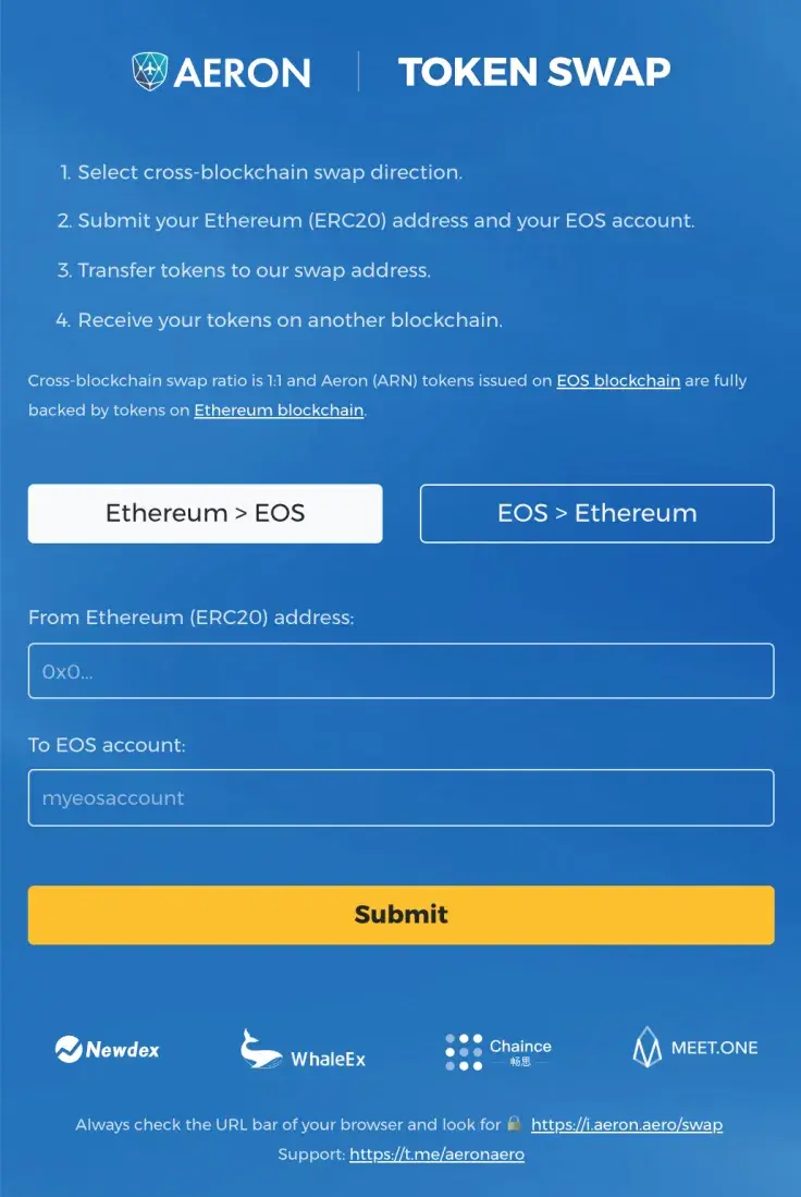 Step-by-step guide to ARN token swap