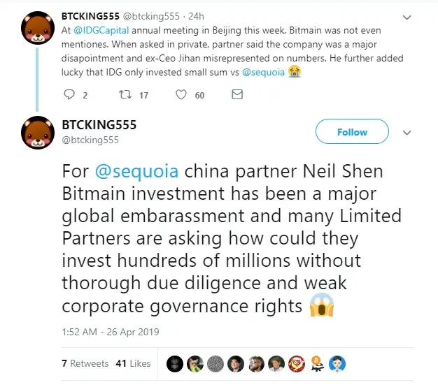 Are investors cursing Jihan Wu?