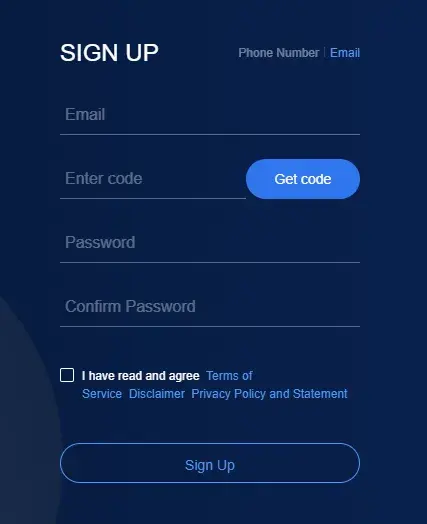 sign up